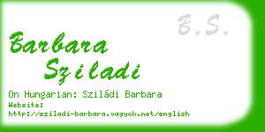 barbara sziladi business card