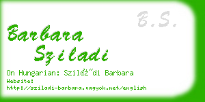 barbara sziladi business card
